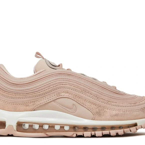 Womens Nike Air Max 97 SE Particle Beige Metallic Pink Bronze Size 8 • EUC - Picture 2 of 10